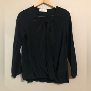 ♦️ Amanda Uprichard | Black 100% Silk Blouse